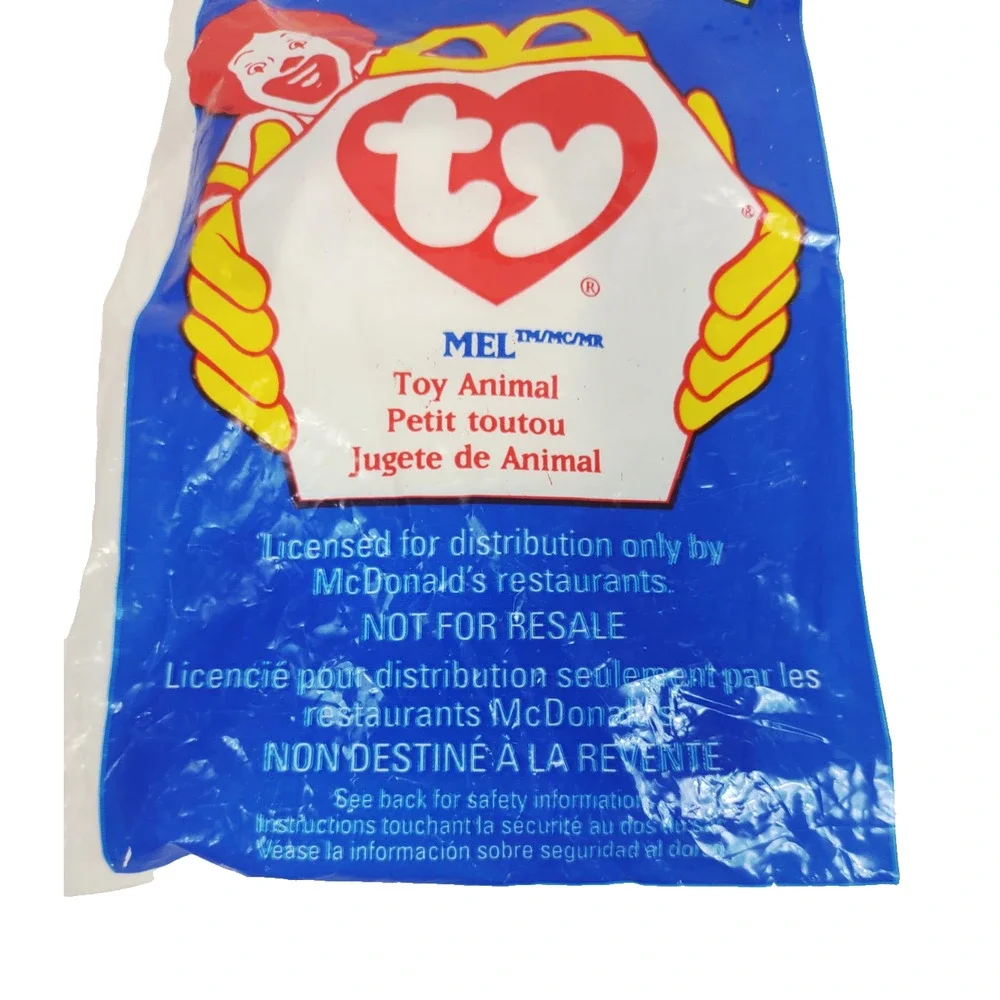 Ty Teenie Beanie Baby MEL #7 from McDonald’s w Rare Error Tag 1993/1998 - NEW